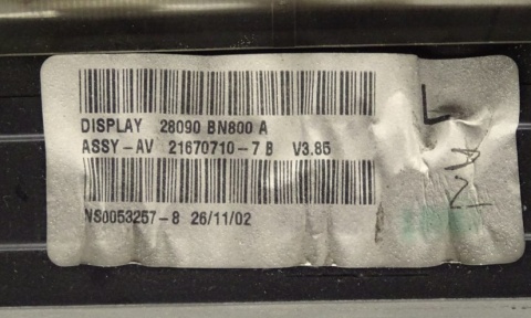 NISSAN ALMERA N16 Wyświetlacz 28090BN800A