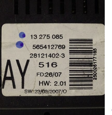 ZAFIRA B 2007R WYŚWIETLACZ EKRAN RADIA 13275085