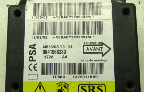 SENSOR PODUSZEK CITROEN C5 I 9641968380 01-