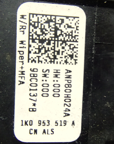 MANETKA WYCIERACZEK KOMPUTER 1K0953519A OCTAVIA II