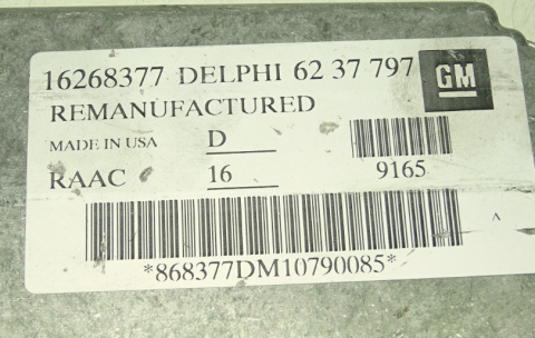 STEROWNIK 16268377 OPEL ASTRA 2 II G 1.6 8V