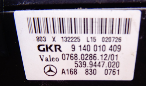 NAGRZEWNICA GRZAŁKA A1688300761 MERCEDES W168