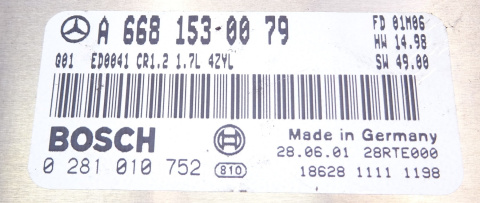 STEROWNIK SILNIKA W168 1.7 A6681530079 0281010752