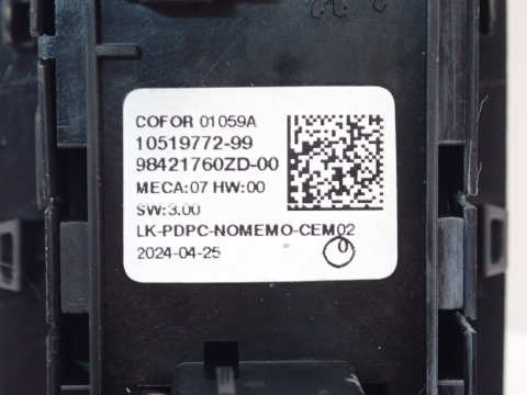 RIFTER BERLINGO DOBLO COMBO przełącznik panel szyb kierowcy 98421760 IGŁA