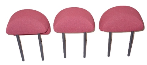 MITSUBISHI COLT Z30 '05-'12 5D ZAGŁÓWKI TYŁ KOMPLET CZERWONE - ŁADNE 3SZT