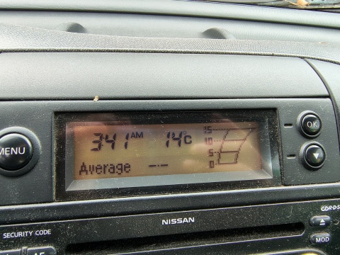 NISSAN MICRA K12 WYŚWIETLACZ RADIA ZEGAREK TERMOMETR KOMPUTER