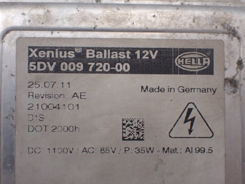 OPEL INSIGNIA A ASTRA K przetwornica XENON 5DV00972000 5DV009720-00 HELLA
