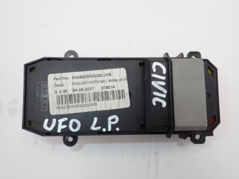 HONDA CIVIC VIII UFO PANEL PRZEŁĄCZNIK SZYB LEWY PRZÓD EUROPA OE 83540SMGG020UHS